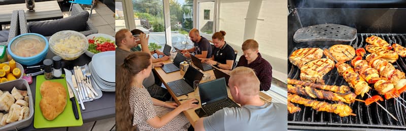 Grillen + Arbeiten am letzten Tag der Woche mit dem kompletten Alpha-Team